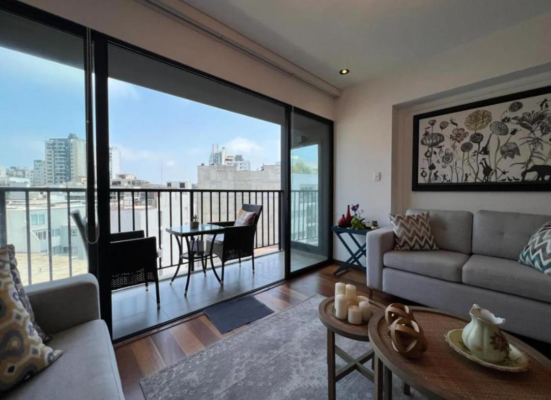Exclusivo Y Moderno Depa En Miraflores Vista Al Mar Y A La Ciudad Amoblado Apartments リマ エクステリア 写真