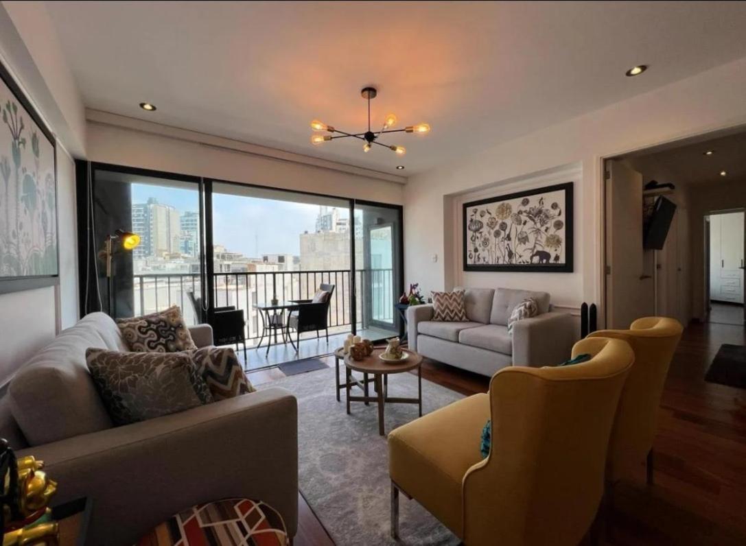 Exclusivo Y Moderno Depa En Miraflores Vista Al Mar Y A La Ciudad Amoblado Apartments リマ エクステリア 写真